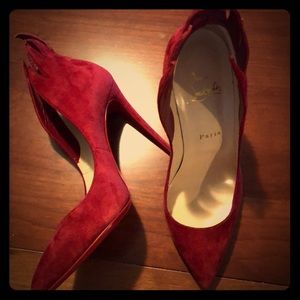 Christian Louboutin Red Victorina Flame Suede
